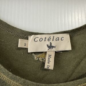 Cotélac 100% Linen Olive Green Scoop Neck Tank Top Women’s Sz 2